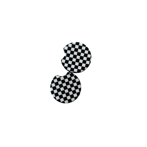 Checker Car Cupholder Coasters