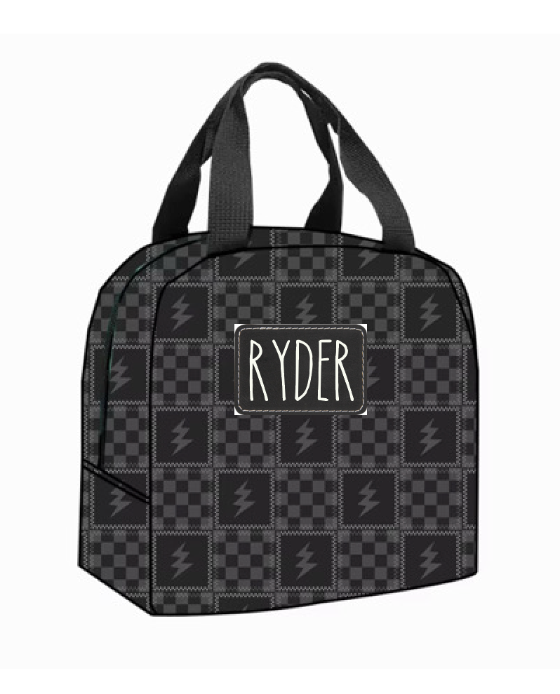 Personalized Gray Rugged Lunchbox