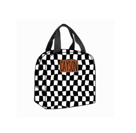 Personalized Wavy Check Lunchbox