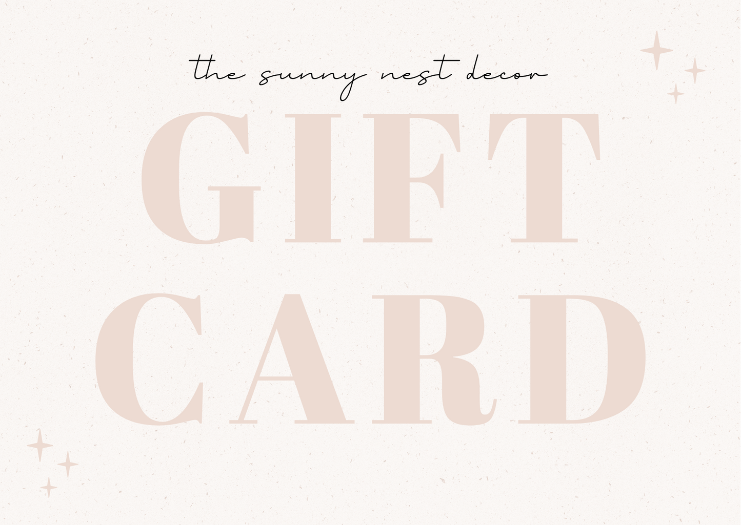 The Sunny Nest Decor Gift Card