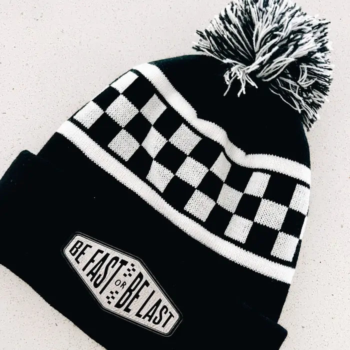 Be Fast of Be Last Checkered Beanie