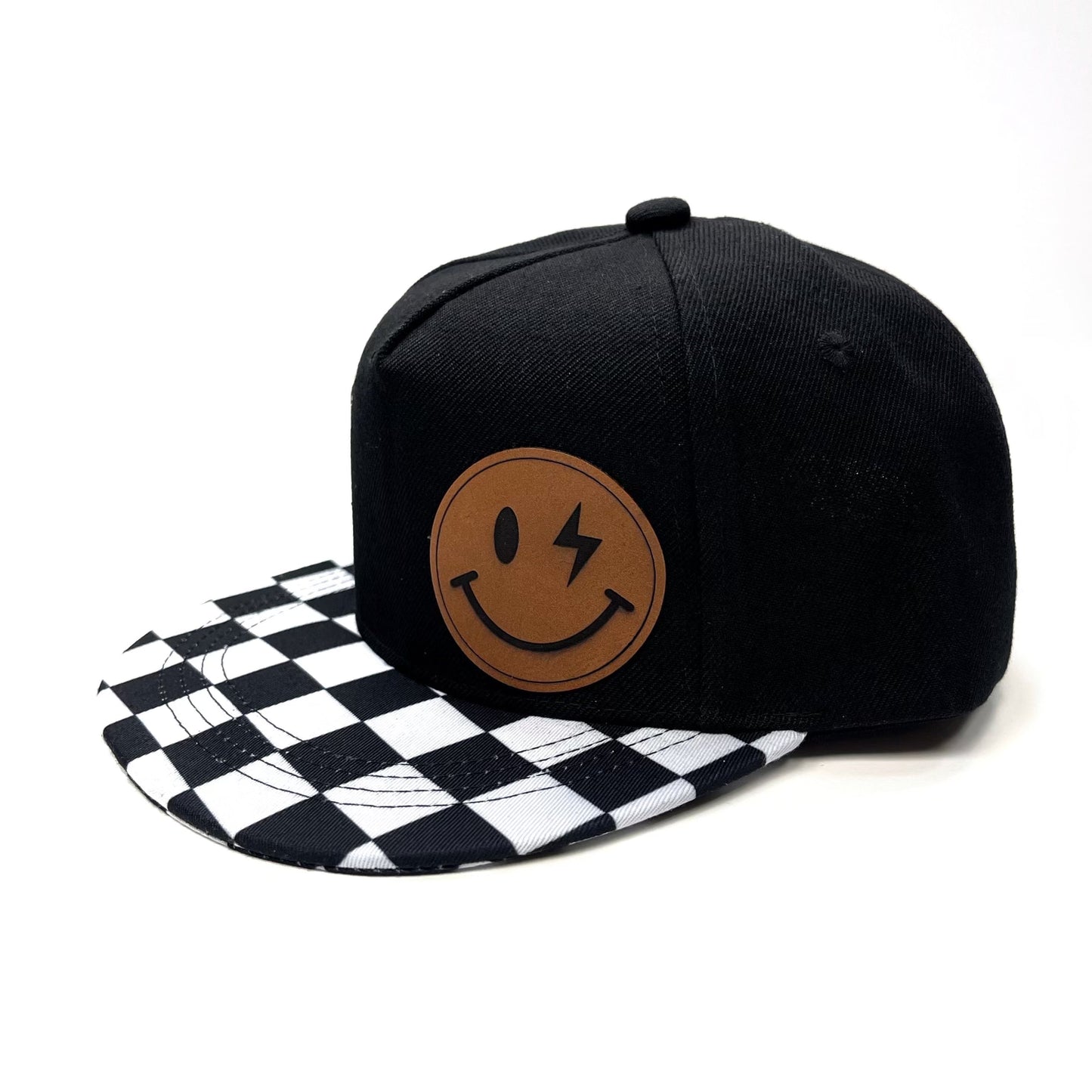 Lightning Bolt Smiley Face Hat