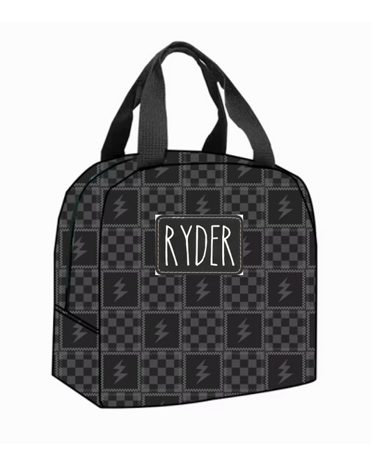 Personalized Gray Rugged Lunchbox
