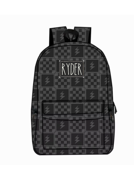 Personalized Gray Rugged Backpack