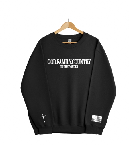 God Family Country Adult Pullover