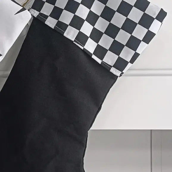 Checkered/Lightning Bolt Christmas Stocking